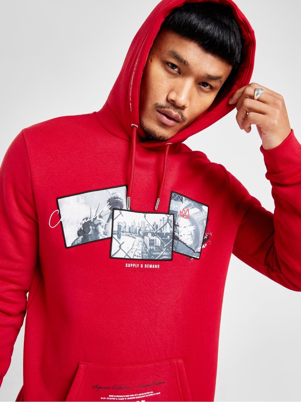 Supply & Demand Men’s Red Graphic Hoodie